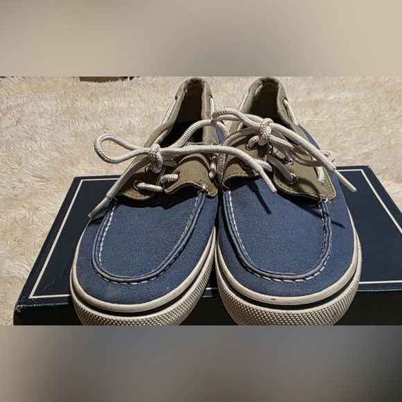 Sperry Blue Canvas Boat Shoes with Classic Design - Picture 4 of 5